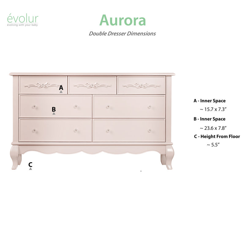 Aurora 7 drawer double dresser online